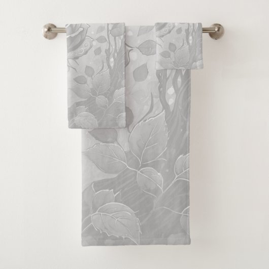 Witte en grijze Rozen 2 Bad Handdoek (Insitu)