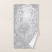 Witte en grijze Rozen 2 Bad Handdoek (Handdoek)