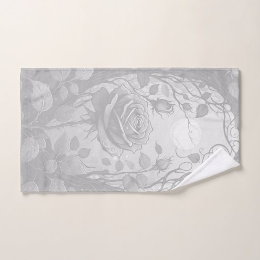 Witte en grijze Rozen 2 Bad Handdoek (Handdoek)