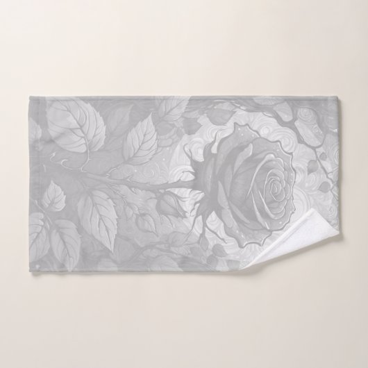 Witte en grijze Rozen 3 Bad Handdoek (Handdoek)