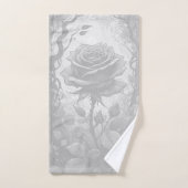 Witte en grijze Rozen Bad Handdoek (Handdoek)