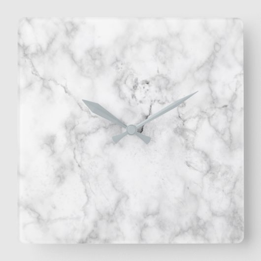 Witte en grijze smeltextuur vierkante klok (Voorkant)