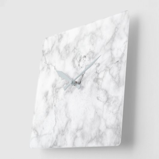 Witte en grijze smeltextuur vierkante klok (Hoek)