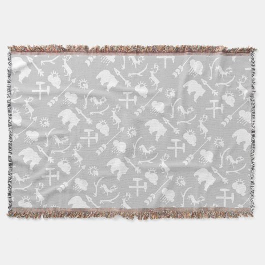 Witte en grijze steenwolken Beer Der Lodge Boys Deken (Voorkant)