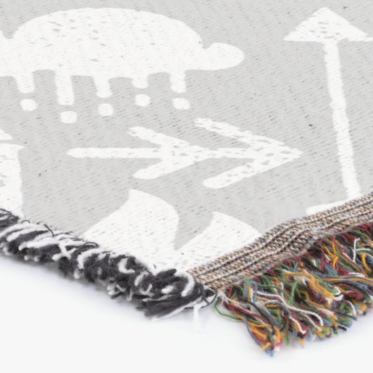 Witte en grijze steenwolken Beer Der Lodge Boys Deken (Hoek)