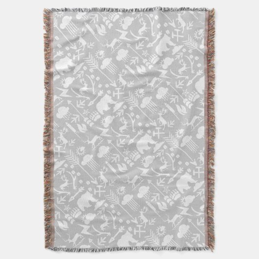 Witte en grijze steenwolken Beer Der Lodge Boys Deken (Voorkant Verticaal)