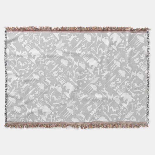 Witte en grijze steenwolken Beer Der Lodge Boys Deken (Voorkant)