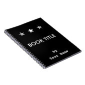 Witte en grijze sterren Uw boekenproject - Laptop Notitieboek (Rechterzijde)