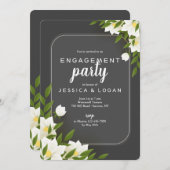 Witte en grijze uitnodiging (Voorkant / Achterkant)