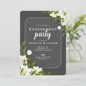 Witte en grijze uitnodiging (Staand voorkant)