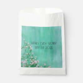 Witte en groene baby's in Bloom Baby shower Bedankzakje