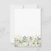 Witte en groene bloemen 18e verjaardag save the date (Achterkant)