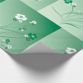 Witte en groene bloemen cadeaupapier