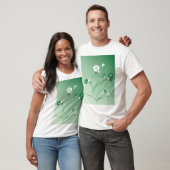 Witte en groene bloemen t-shirt (Unisex)