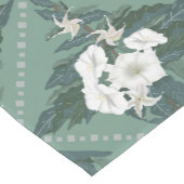 Witte en Groene Bloemen Tafelloper (Hoek)