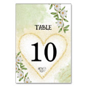 Witte en groene bloemen Waterverf bruiloft Kaart (Achterkant)