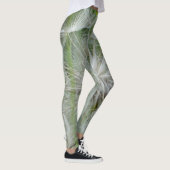 Witte en groene bloemenleggins leggings (Rechts)