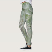 Witte en groene bloemenleggins leggings (Links)