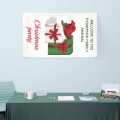 Witte en groene cadeaudozen met aangepaste tekst spandoek (Beurs)