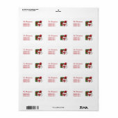 Witte en groene cadeaudozen met een kerstmuts etiket (Full Sheet)