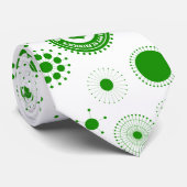Witte en groene cirkels met groen St. Patrick pict Stropdas (Opgerold)
