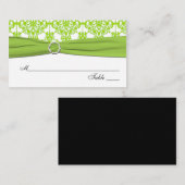 Witte en groene damast Plaatskaarten Plaatskaartje (Voorkant / Achterkant)