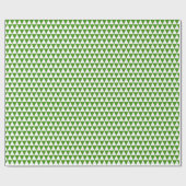 Witte en groene driehoeken cadeaupapier (Vlak)