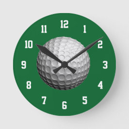 Witte en groene Golfklok Ronde Klok