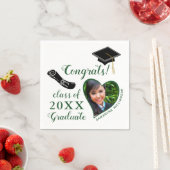 Witte en groene klasse van 2025 Afstuderen Afstude Servet (Insitu)