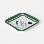 Witte en groene klasse van 2025 Afstuderen Papieren Bordje (Gebogen)