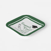 Witte en Groene Klasse van 2025 Congrats Afstudeer Papieren Bordje (Gebogen)