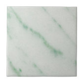 Witte en groene maraschino marmeren print tegeltje (Voorkant)