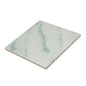 Witte en groene maraschino marmeren print tegeltje (Zijkant)