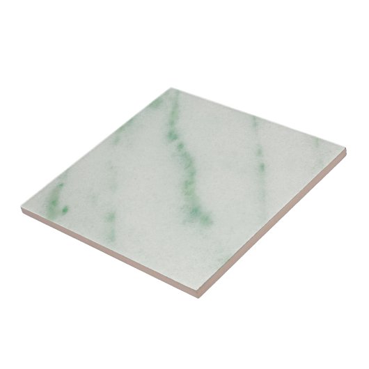 Witte en groene maraschino marmeren print tegeltje (Zijkant)