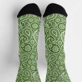 Witte en groene paisleypatroon sokken (Top)