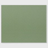 Witte en Groene Polka Dots Cadeaupapier (Vlak)
