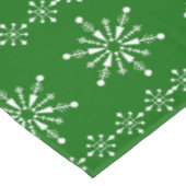 Witte en groene sneeuwvlokken voor kerstmis tafelkleed (Gekanteld)