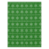 Witte en groene sneeuwvlokken voor kerstmis tafelkleed (Voorkant)