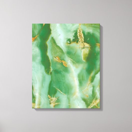Witte en groene steen textuur canvas afdruk (Voorkant)
