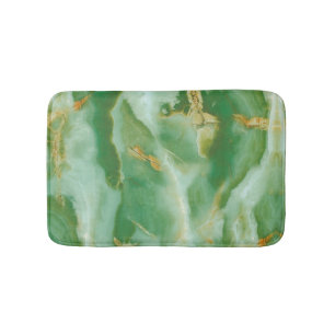 Witte en groene steenstructuur badmat
