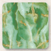 Witte en groene steenstructuur bier onderzetter (Voorkant)