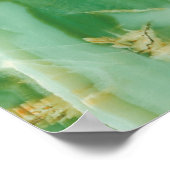 Witte en groene steentextuur poster (Hoek)