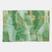 Witte en groene steentextuur theedoek (Horizontaal)