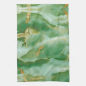Witte en groene steentextuur theedoek (Verticaal)