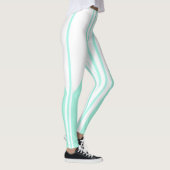 Witte en groene strepen leggings (Rechts)