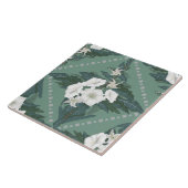 Witte en groene Tegel Tegeltje (Zijkant)