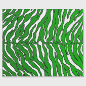 Witte en groene tijgerstrepen Dierenprint Cadeaupapier (Vlak)