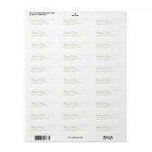 Witte en groene trouw etiket (Full Sheet)