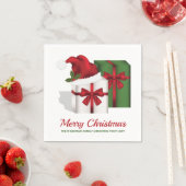 Witte en groene vakken met aangepaste tekst servet (Insitu)