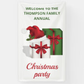 Witte en groene vakken met aangepaste tekst spandoek (Verticaal)